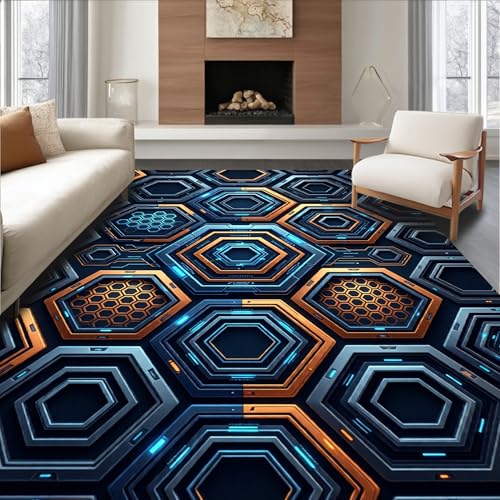 Low Pile Flatwoven Area Rug 6x9, Graphene Infrared Floor Heating