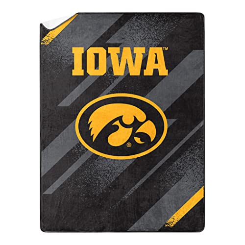 Northwest NCAA Silk Touch Sherpa Throw Blanket 60X80, Iowa Hawkeyes