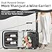 SERABETTO Wine Suitcase - 6 Bottle Travel Case with TSA Lock, Removable Inserts and Silent Spinner Wheels (Black)