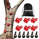 TUAHOO Backyard Ninja Tree Climber Rock Climbing Holds for Kids and Adults Ninja Warrior Obstacle Course Outdoor Tree Climbing