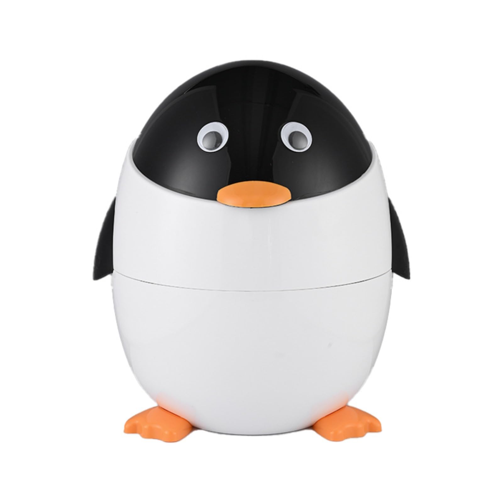 OSOYIILR Penguin Trash Can - Black And White Garbage Bin For Under Tables | Multipurpose And Decorative Penguin Trash Bin Desk Garbage Animal Shaped Can Wastebasket Portable For Car Home Bedroom