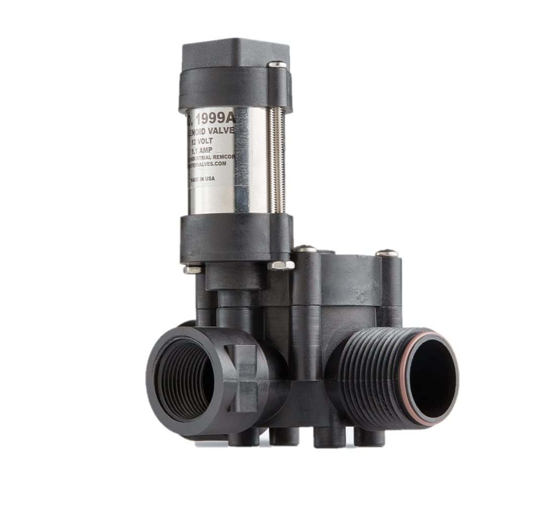 Electric Shutoff Solenoid Valve 1" Inlet x 1" Bypass Outlet x 3/4" Boom Outlet Farmer Bob's Parts 1999A1