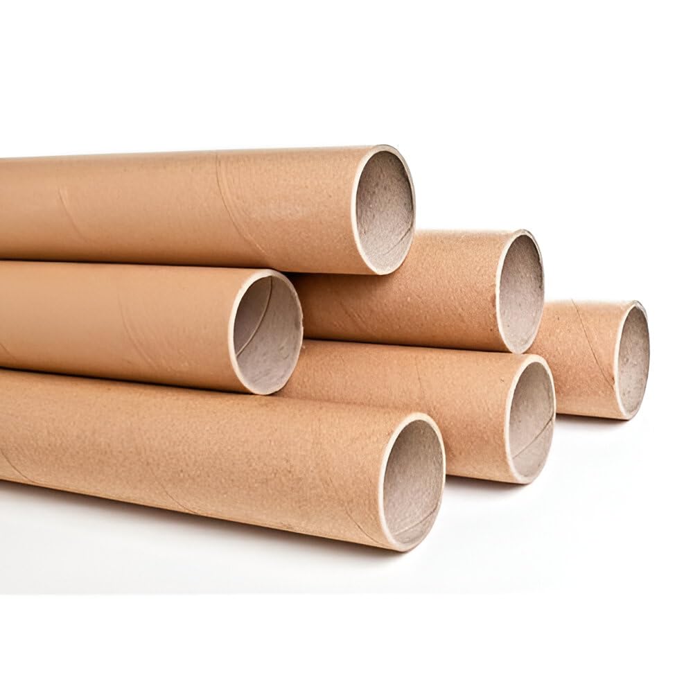 Cardboard Mailing Tubes Without Lid | For Shipping Art & Craft Projects, Documents, Maps, Drawings, Paintings, Posters | 5 cms / 2 Inches Inner Diameter & 3 mm Thick | 25 inch / 65 cms length (12) (B0DG9Z5YC7) Amazon Price History, Amazon Price Tracker