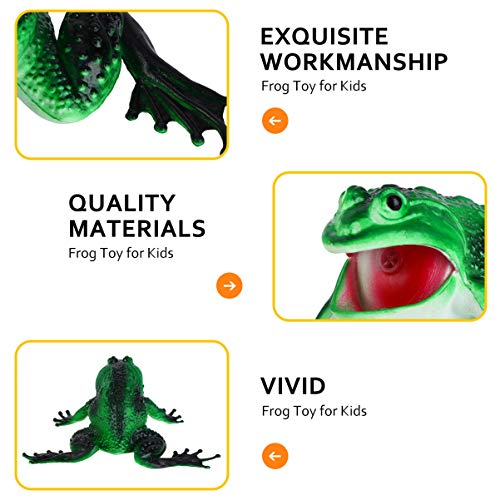 Estatueta de sapo pequena Amosfun 3 peças de ornamentos de estátua de animal para decoração de decor