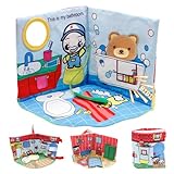 Tbintul 3D-Stoffbuch Quiet Book ab 1 Jahr, weiches Buch mit raschelnden Elementen, Fühlbuch, Spielzeug für Babys ab 0, 3, 6, 12 Monaten, Geschenk für Jungen oder Mädchen