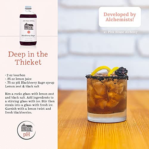 Image of Pink House Alchemy Blackberry Sage Simple Syrup, 16 oz, Handcrafted | Herb-Berry Cocktail Mixer, All-Natural, Small-Batch
