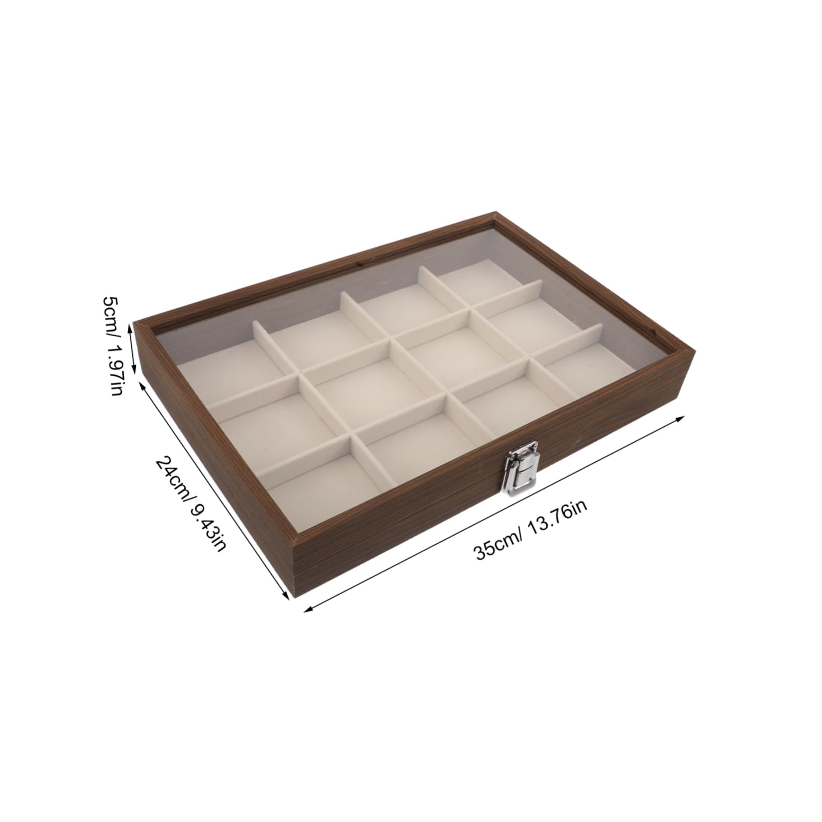 Ipetboom caja de almacenamiento de joyas organizador de almacenamiento de joyas de collares Vitrina de anillo madera