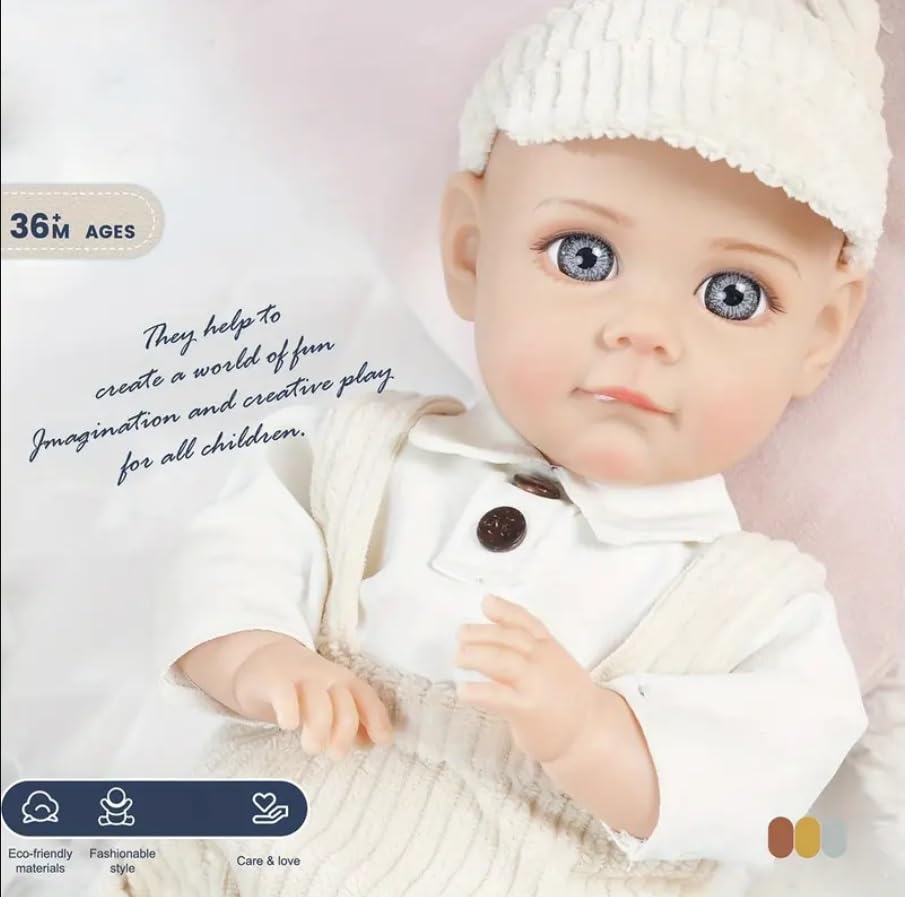 JETRA New Reborn Doll 14 Inch 35.56cm Baby Boy Doll with Fashion Clothes Soft Skin Cotton Body Lifelike Realistic Baby DIY Toys for Birthday Gift JETRA New Reborn Doll 14 Inch 35.56cm Baby Boy Doll with Fashion Clothes Soft Skin Cotton Body Lifelike Realistic Baby DIY Toys for Birthday Gift