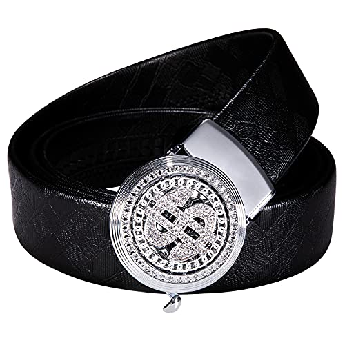 Image of Dubulle Men's Ratchet Belt Gold /Black /Red /Green /Blue /White Automatic Buckle Business Casual Belt Gift - Adjustable Fit