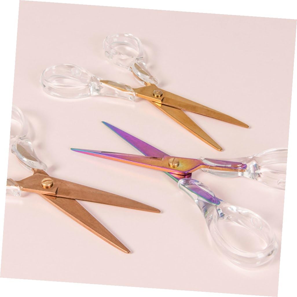 TEHAUX 3pièces Scissor Acier Doré Pour Bureau Et Accessoire De Découpe Montré