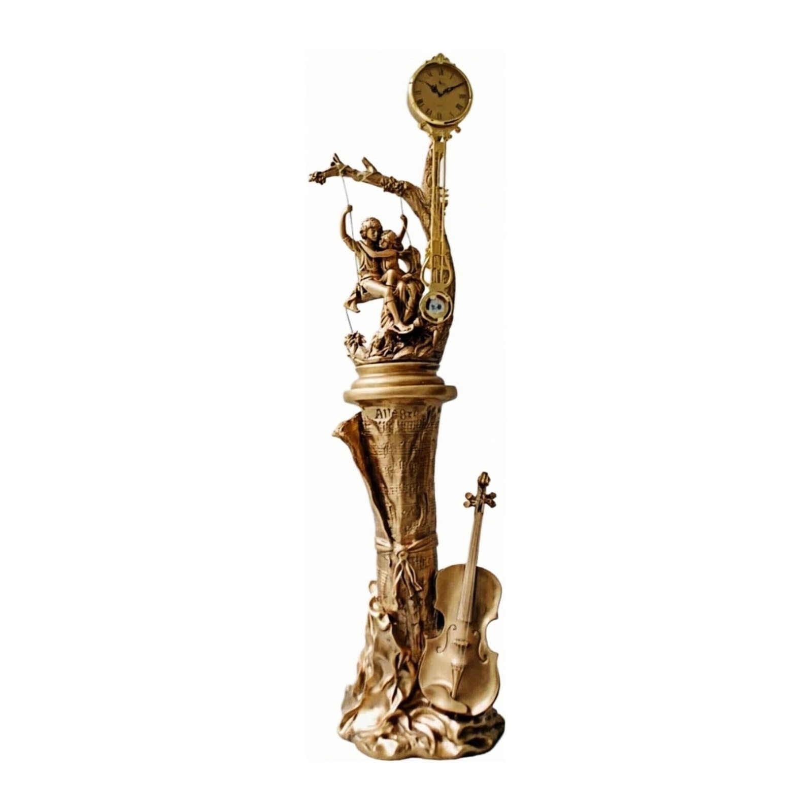 Kf2vBt7dP Chinese Style Floor Clock Floor Standing Clock Quartz Silent European Style Sculpture for Home Grandfather Clocks