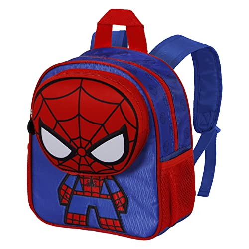 Karactermania Spiderman Bobblehead-Mochila Pocket, Azul, Talla única