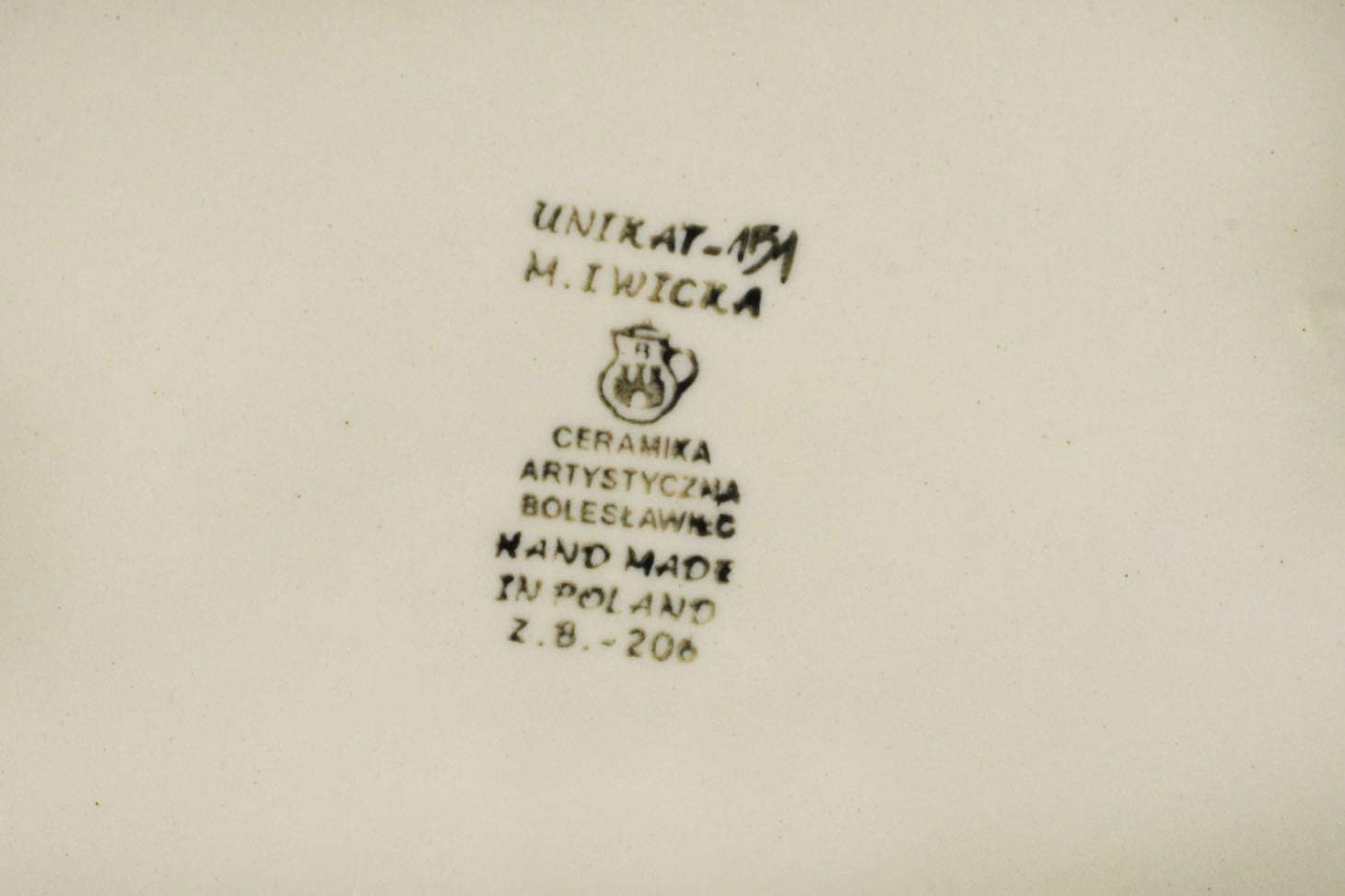 Polmedia Polish Pottery Mixing Bowl 12-inch UNIKAT - Mardi Gras Pattern Handmade in Boleslawiec Poland by Ceramika Artystyczna + Certificate of Authenticity