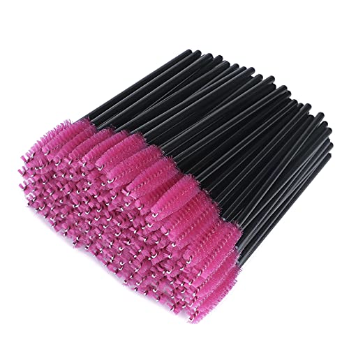 Image of G2PLUS 300PCS Eyelash Brush, Disposable Mascara Wands Applicator Makeup Tools, Eyebrow Spoolies Brush for Eyelash Extensions and Brow (Red)