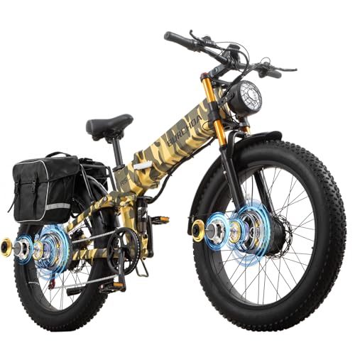 Dual Motor Electric Bike for Adults AWD 5000W/3000W/1500W Peak 40MPH/30MPH image 4