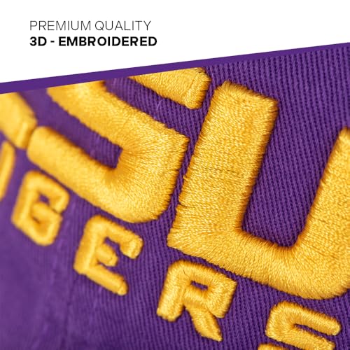 Gorra bordada ajustable LSU púrpura miniatura 4