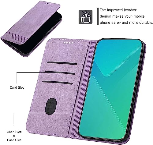 Étui portefeuille iPhone 14 Pro Max housse de protection antichoc marron - 3