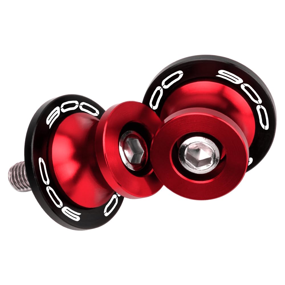 M8 Paddock Stand Bobbins para Z900 2017-2024 Bobbins Bobins Bobins Bobins para el Paddock Stand M8 Motocicleta Bobbins Z900 Accesorios (Rojo)
