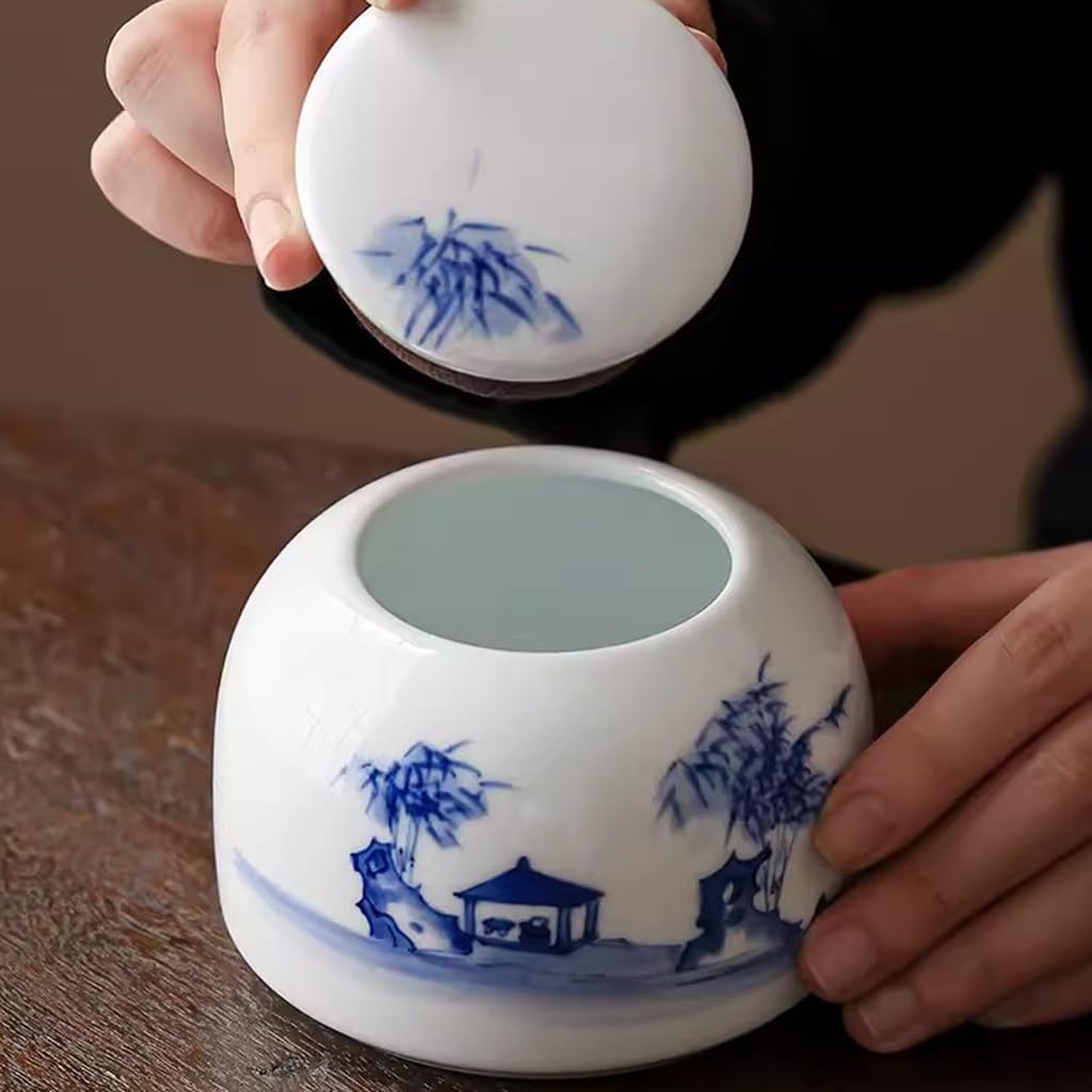 Puszka na herbatę Ceramiczne puszki na herbatę, domowa herbata Pu'er sypka herbata, czarna herbata do przechowywania puszek na herbatę, zamknięte małe puszki pudełko do przechowywania herba