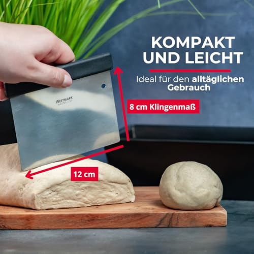 Westmark Profi-Teigschaber mit Griff und Klingenmaß 8 x 12 cm
