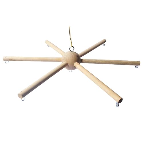 foshan Idkska - Percha móvil de madera para bebé, marco de suspensión móvil para cuna de bebé, soporte móvil de bricolaje para bebé en campana de