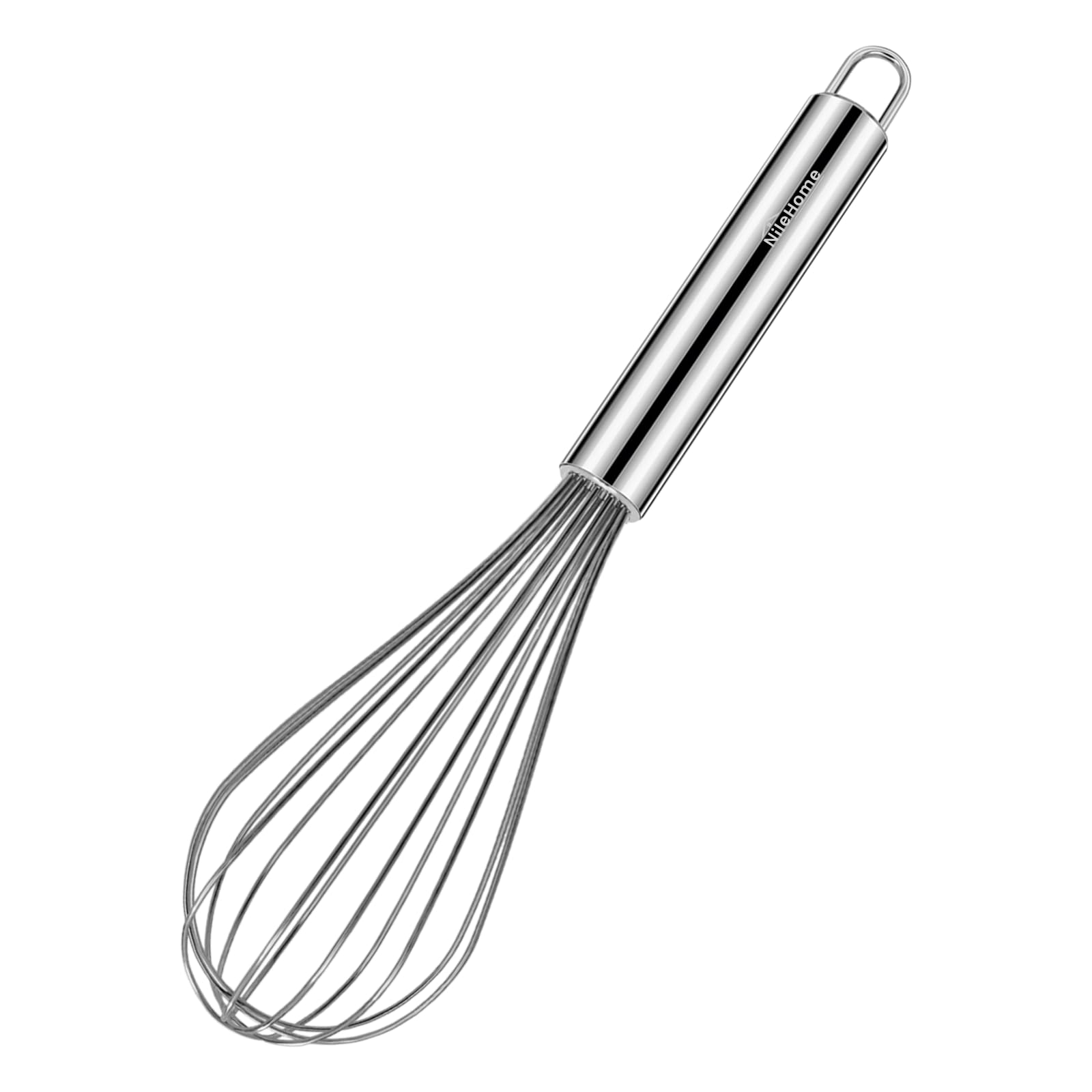 NileHome Stainless Steel Whisk Set 25.4cm Hand Blender Kitchen Whisk Balloon Whisk Kitchen Wisk Wire Whisks for Cooking, Whisking, Blending, Beating, Stirring- 1 Pack — image 1