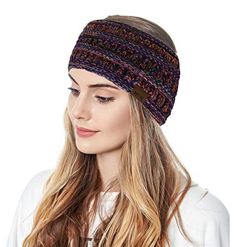 4 Pezzi Fascia per Capelli Lavorata a Maglia da