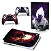 AOO Etiqueta engomada de Vinilo para PS5, Pegatina de protección Protectora de película PVC para PS5 Controller Skin para Playstation 5 Degetal Decal,B