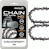 2 catene per motosega da 20 cm, 1,1 mm, 3/8", 34TG, per DeWalt DCMPS567P1-Qw