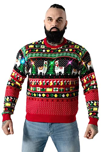 Men‘s Ugly Christmas Sweater Unisex Women`s Funny Novelty Pullover for