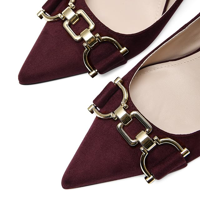 Image of Women's Closed Toe High Heels Dress Pointed Toe Wedding Pump Shoes Prom Bridal Work Office Pumps for Women