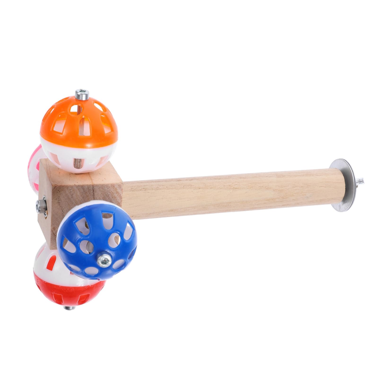 BESPORTBLE 5pezzi Supporto Per Uccelli Legno Con Pallina Rotante Stante Per Pappagalli e Parrocchetti Accessorio Per Gabbie Di Uccelli Materiale Sicuro e Resistente Facile Da Installare e