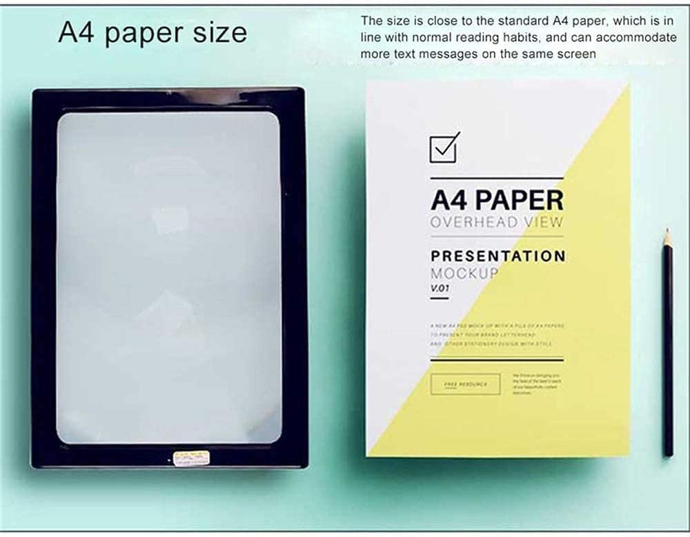 Eujgoov 3X PVC Vergrootglas A4 Blad Vergrootglas Voor Het Lezen Van Boeken Vergrootglas