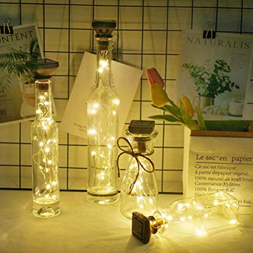 TARSHYRY Set of 1 Solar Powered Wine Bottle Cork Lights with 20 LED Fairy String Lights (9#42)