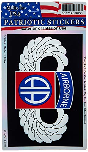 Pegatina militar 082ND A/B multicolor adhesivo ejercito EagleEmblems de 3x4 pulgadas 1