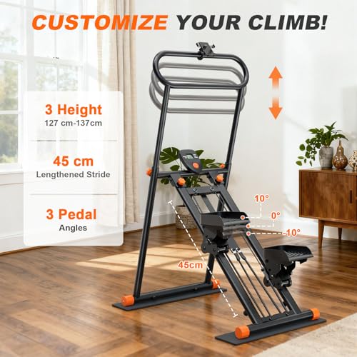 Fostoy Stair Stepper for Home Gym, Foldable Stepper Machine with Adjustable Resistance & Height, Stair Climber Exercise Steppers for Legs, Glutes & Core Workout (Stair Stepper) - Image 3