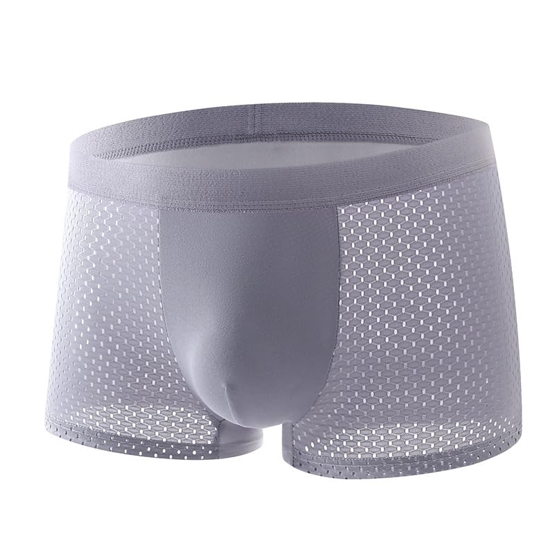 ftk Men's Silk Mesh Underwear Four-Corner Hollow Sports Shorts Breathable Boxer Briefs-picture-19