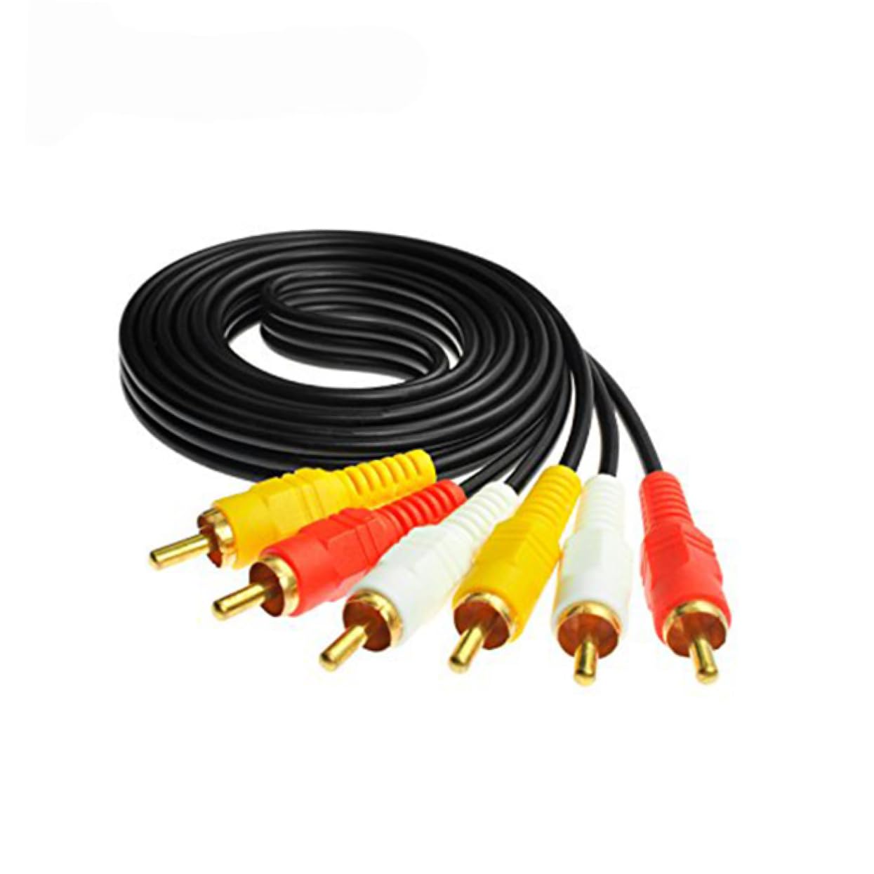 3pair Audio Video Cable Plated Connectors for Home Theater Compatible DVD and Cd Players Soft Construction for Lossless Signal Transmission