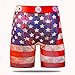 PSD Underwear Mens America 19 Athletic Boxer Briefs, Red, XL