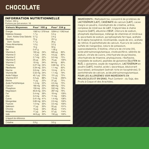 Image of Optimum Nutrition Serious Mass Weight Gainer Protein Powder, Chocolate, 12 Pound (Pack of 6)