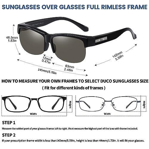 Image of DUCO Polarized Fitover Sunglasses UV400 Protection & HD for Unisex 8960