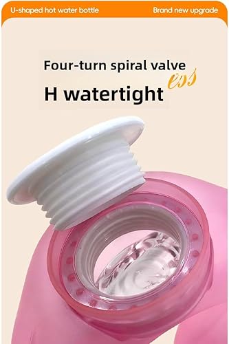 Miniatura 2 de Bolsa de agua caliente en forma de U para mujer, terapia de calor y frío, PVC, a prueba de explosiones, calentador portátil para cuello y manos,