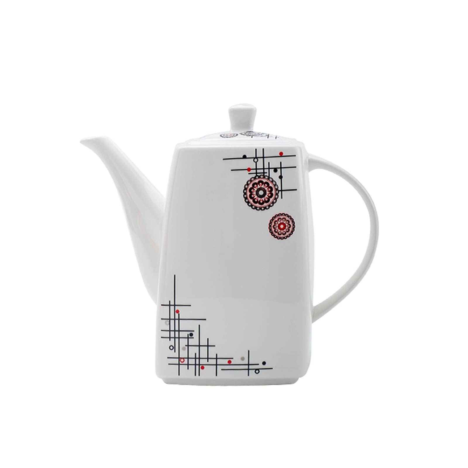 GRFIT Jarra Hervidor de Filtro de Gran Capacidad de Lanzador de cerámica Simple con Mango y Tapa de Moda for el hogar, Restaurante, cafetería (54 oz) Jarra de Agua (Color : B)