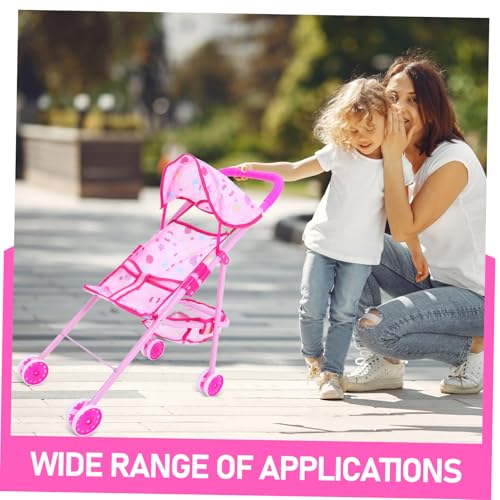 VICASKY Puppenwagen Modell mit Klappbarem Design Leicht Robust und Sicher für Mädchen und Zubehör für Puppenhaus Rollenspiele – Bild 8