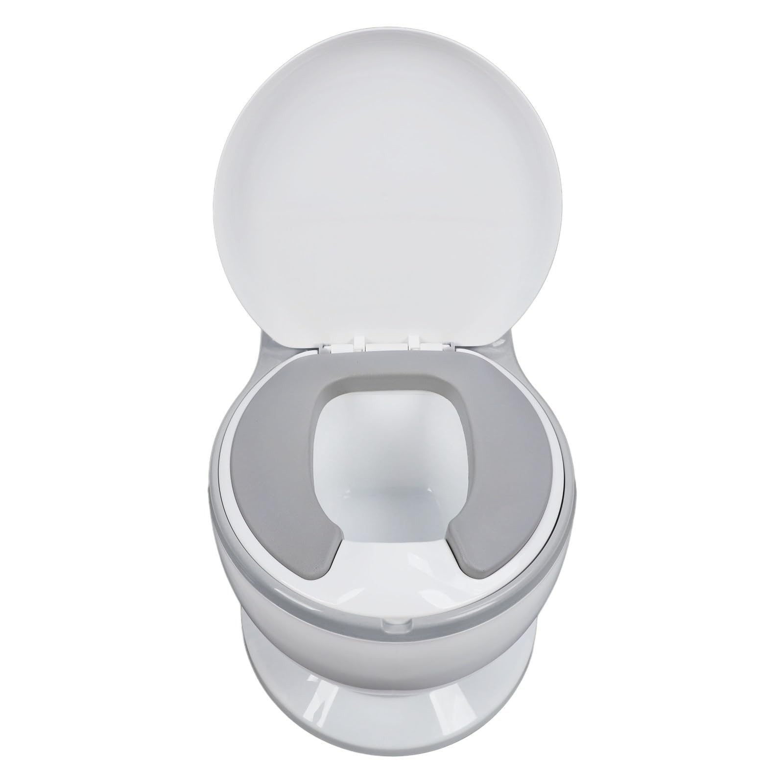 Ausla Inodoro de Entrenamiento para Niños, Orinal Portátil de Plástico para Niños Pequeños con Lavabo Extraíble y Cojín, Diseño Ajustable para Viajes y Uso Doméstico (GREY)