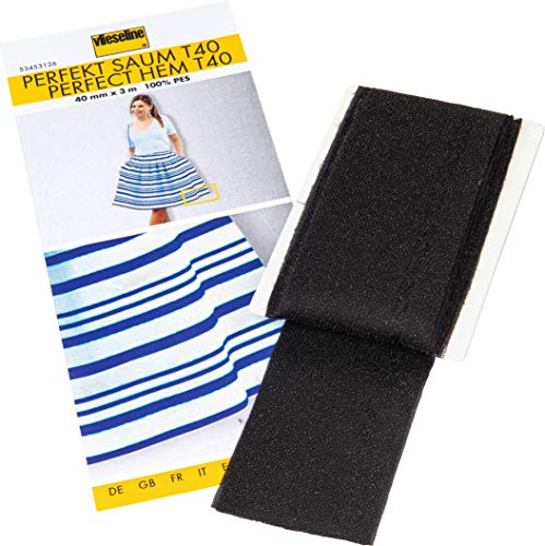 Ourlet parfait sans couture T40 noir - 40 mm x 3 m Cover
