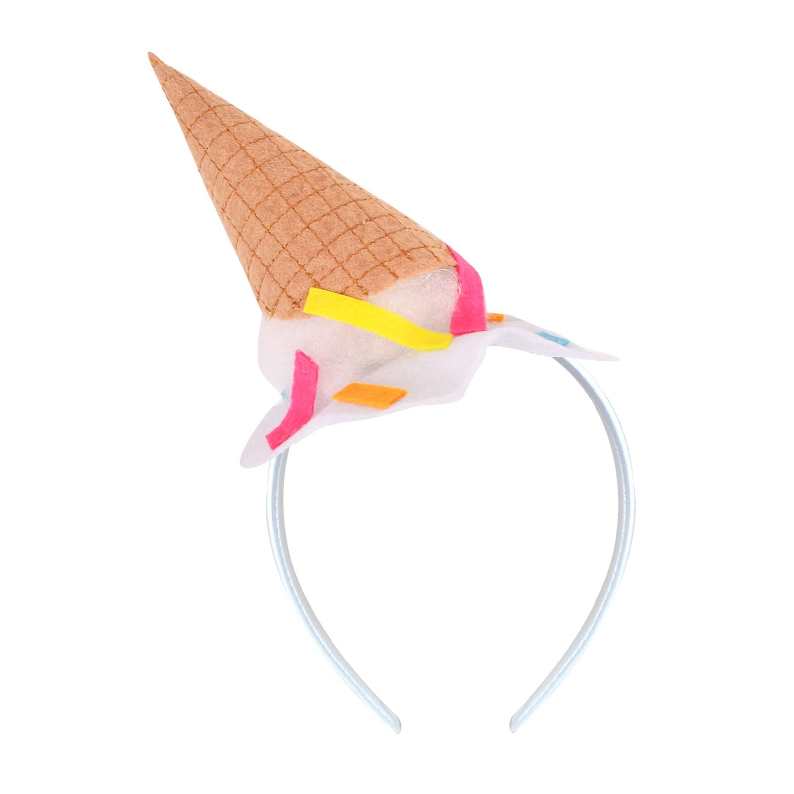TSMORY Festival Ice Cream Party Hair Hoop Cosplay Hair Band with Textured Cone Accent for Carnivals and Parades Unisex Ice Cream Party Headdress