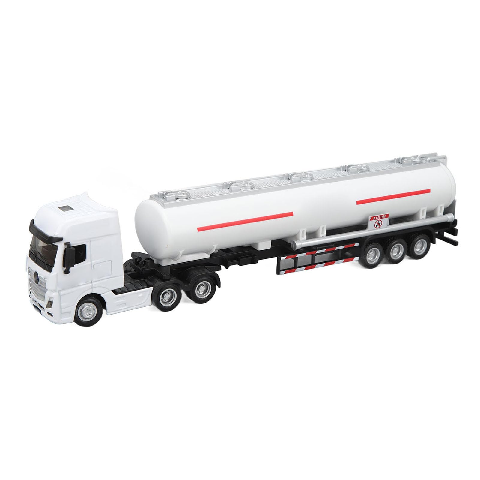 ZJchao 1:50 Alloy Oil Tanker Truck Toy Metal Model Car Diecast Vehicle with Detachable Body Rubber Tires for Kids Boys Girls Age 8+ (White) - Image 2