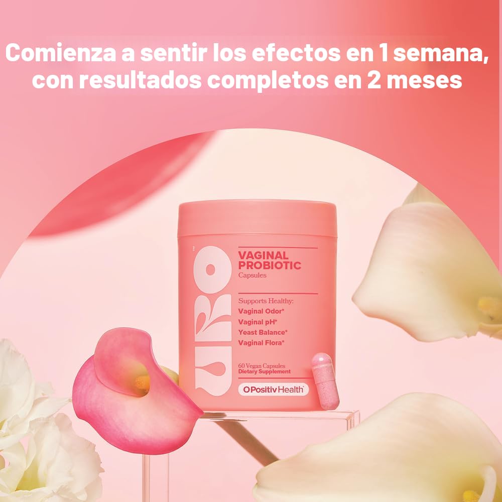 Amazon.com: O Positiv URO - Probióticos vaginales para mujeres, equilibrio  de pH con prebióticos y mezcla de probióticos Lactobacillus, suplemento de  salud vaginal, promueve el olor vaginal saludable y la flora :