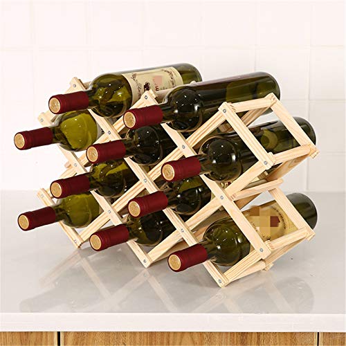 Soporte para botellas de vino de madera 45x12x31 cm miniatura 4